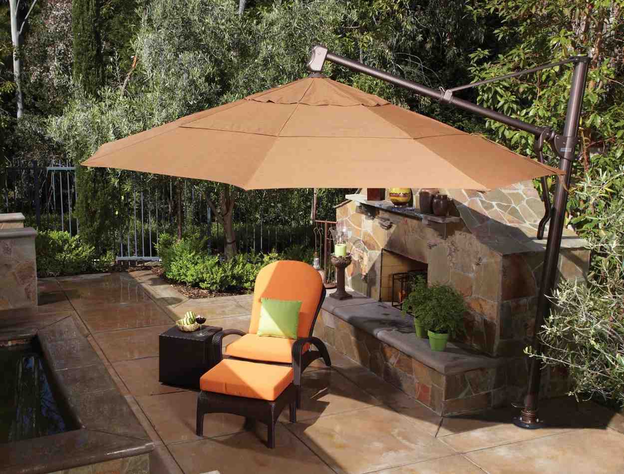 garden treasures offset patio umbrella Treasure Garden 13' Octagon Cantilever Umbrella