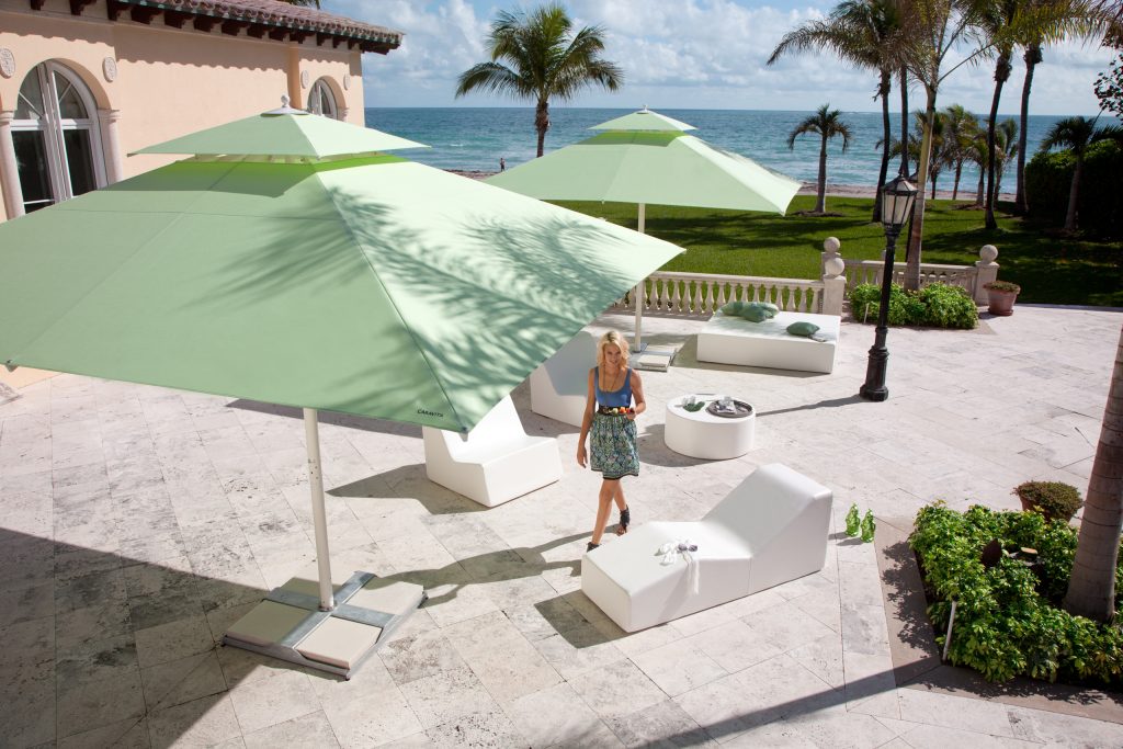 green rectangular patio umbrellas 13'2" Custom Rectangular Umbrellas