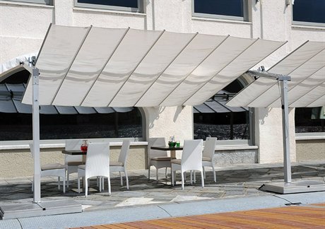FIM Flexy Aluminum 10' x 16' Rectangular Offset Patio Umbrella