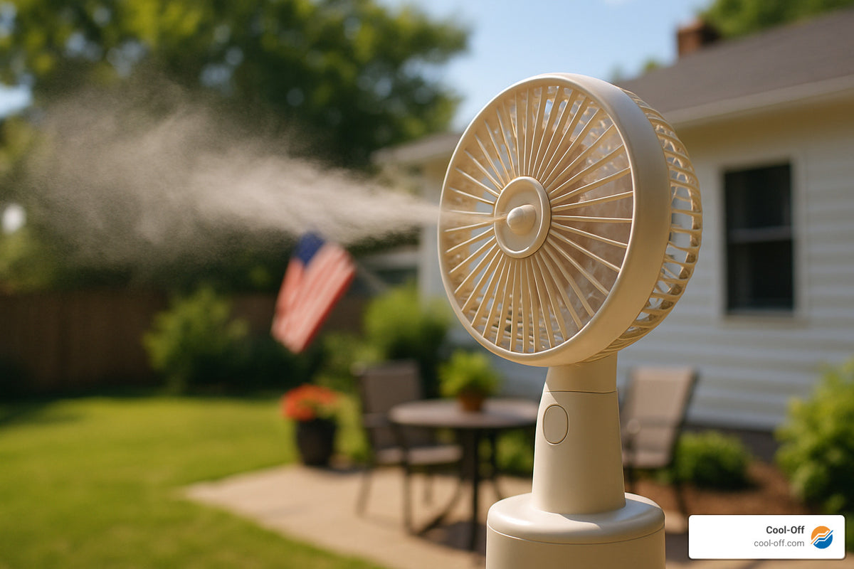 Cool and Misty: Portable Fans with Water Mist