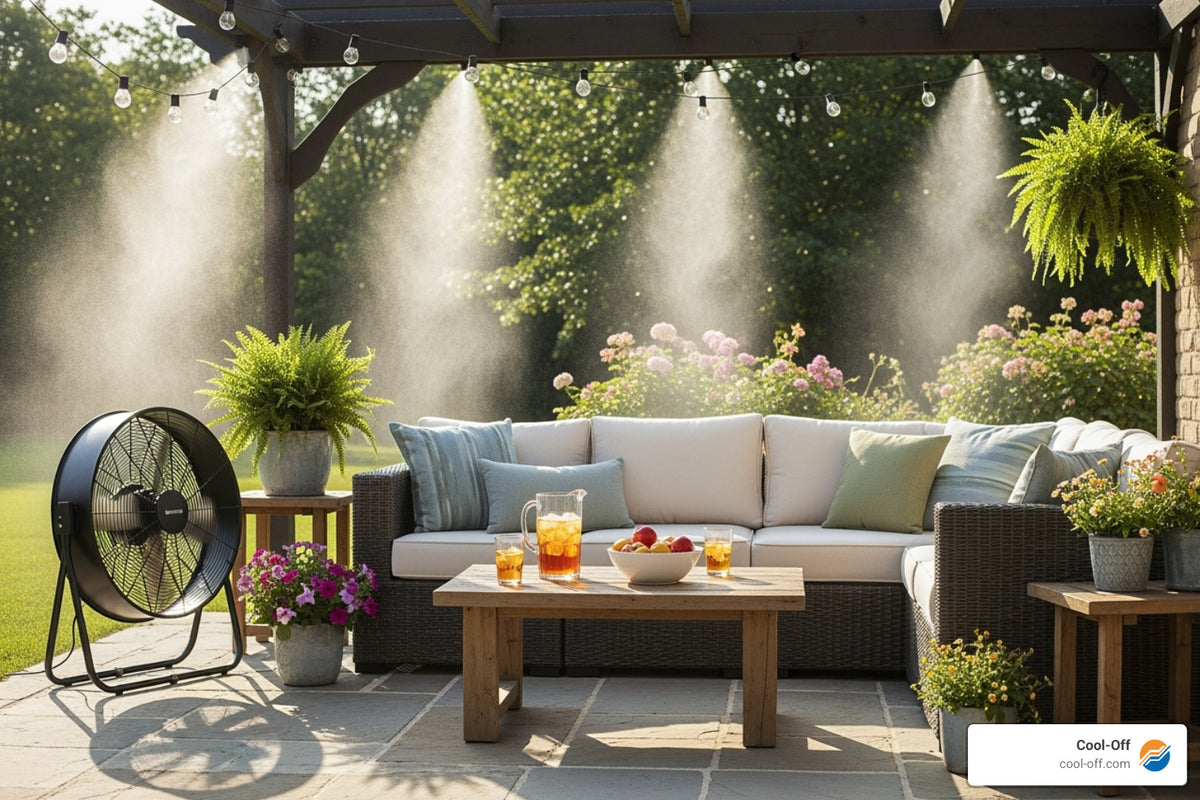 From Misters to Fans: Finding Your Perfect Outdoor Cooling Solution