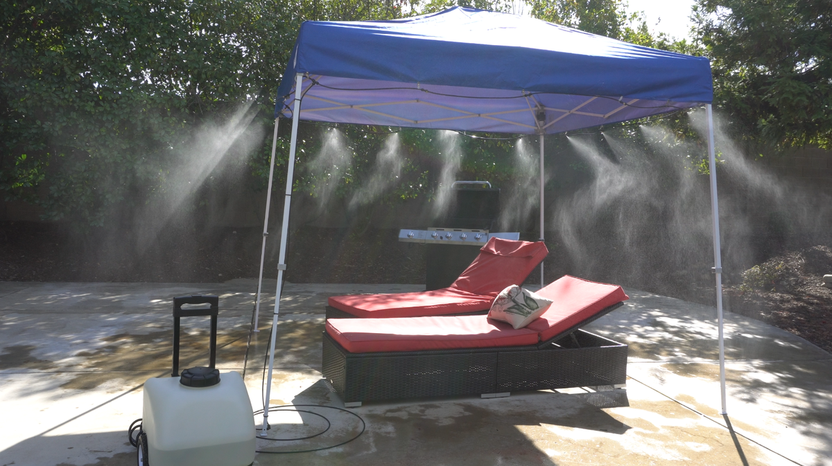 Misting Tents Make Summer Landscaping Survivable