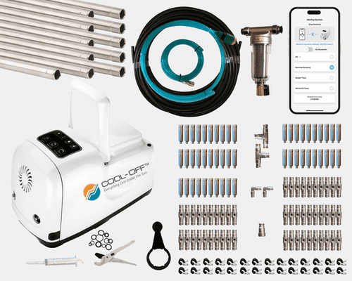 100’ High Pressure Misting System Kit w/App Control Pump - (50 Misting Nozzles)