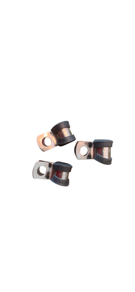 1/4" Rubberized Tubing Mounts - Bag of 10