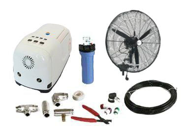 20" (Oscillating) High Pressure Misting Fan Kits w/1000 PSI Remote Control Pump