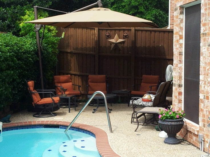 garden treasures offset patio umbrella Treasure Garden 11.5' Square Cantilever Umbrella