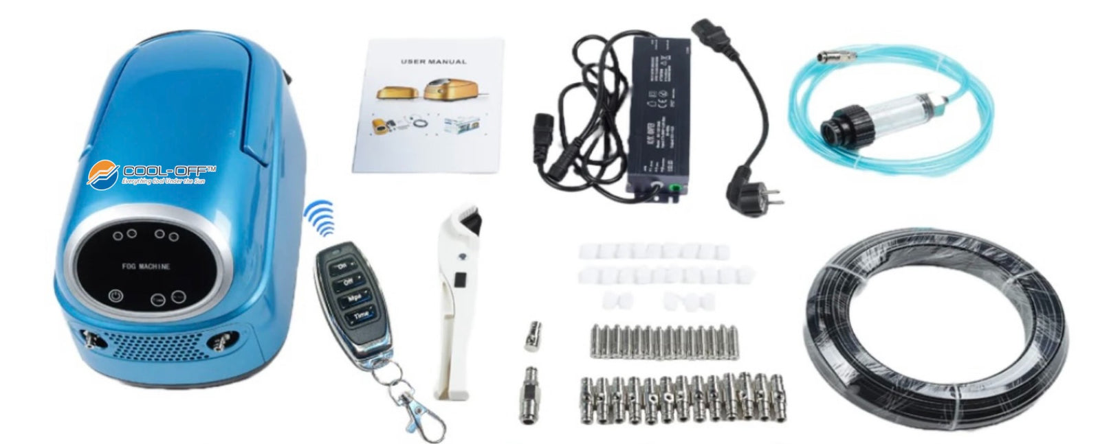 25’ Stainless Steel High Pressure Misting System Kit w/remote - (15 Misting Nozzles)