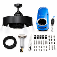 Cool-Off Pro-Mist ceiling misting fan black finish complete kit with accessories