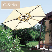 FIM  C-Series 10.5' Hexagon Cantilever Patio Umbrella