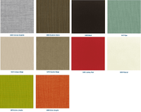 Grid of fabric swatches in various colors on a white background