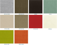 Grid of fabric swatches in various colors on a white background