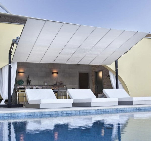 FIM Flexy Aluminum 10' x 12' Rectangular Offset Patio  Umbrella