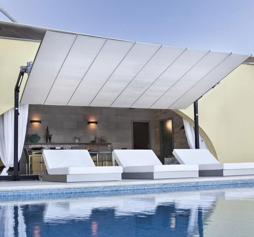 FIM Flexy Aluminum 10' x 12' Rectangular Offset Patio Umbrella