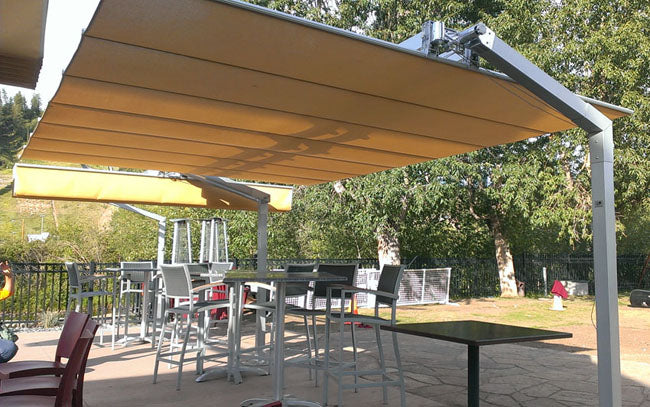 FIM Flexy Aluminum 10' x 14' Rectangular Offset Patio Umbrella FIM Flexy Aluminum 10' x 14' Rectangular Offset Patio Umbrella