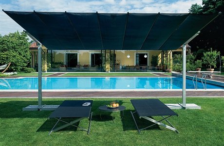 le papillon 14 ft patio outdoor umbrella FIM Flexy Aluminum 10' x 14' Rectangular Offset Patio Umbrella