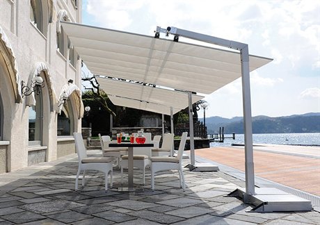 FIM Flexy Aluminum 8' x 12' Rectangular Offset Patio Umbrella