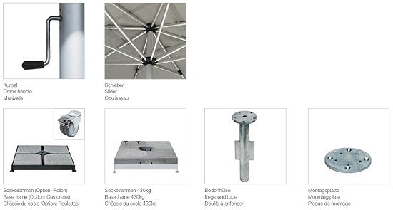 Shademaker Astral 16'6 Octagon Pulley Lift Patio Umbrella (AST-50)