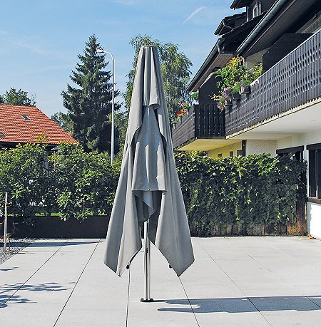 Shademaker Polaris 11'6 Square Crank Lift Offset Patio Umbrella (POL-35S)