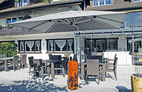 Shademaker Polaris 11'6 Square Crank Lift Offset Patio Umbrella (POL-35S)