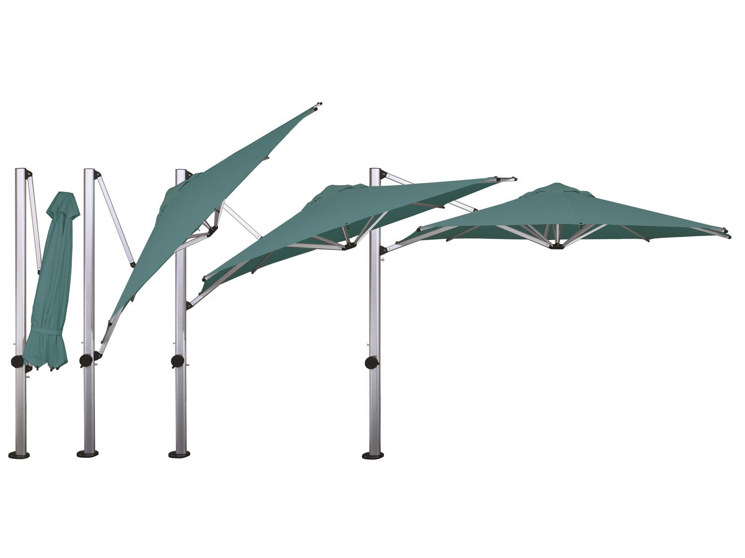 Shademaker Solaris 11'5 Octagon Crank Lift Offset Patio Umbrella (SOL-35)