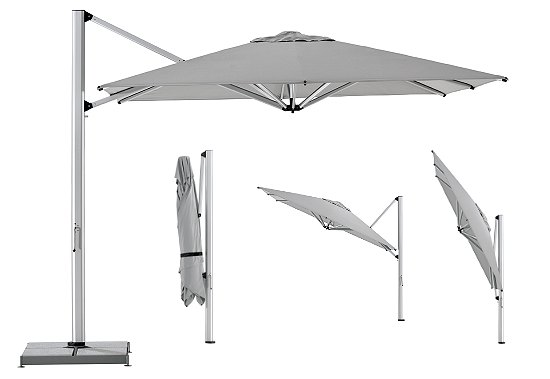 Shademaker Solaris 10' Square Crank Lift Offset Patio Umbrella (SOL-30S)