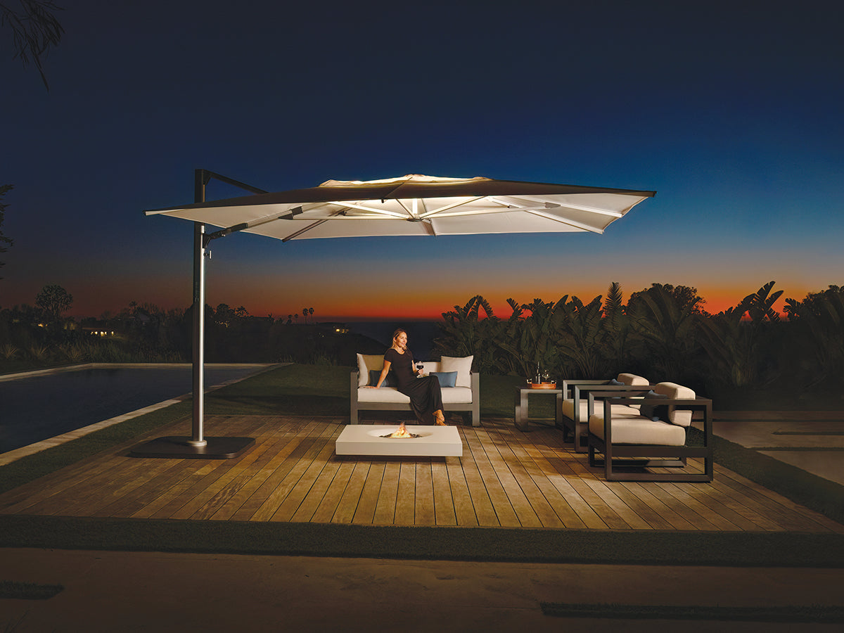 best commercial cantilever patio umbrella Treasure Garden 13-ft Outdoor with Lux Lighting, Octago UPGRADED CANOPY AKZ PLUS 11' Octagonal Aluminum