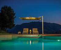 Shademaker Solaris LX 10' Square Aluminum Cantilever Patio Umbrella
