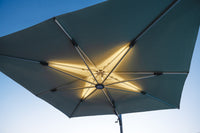 Shademaker Solaris LX 10' Square Aluminum Cantilever Patio Umbrella