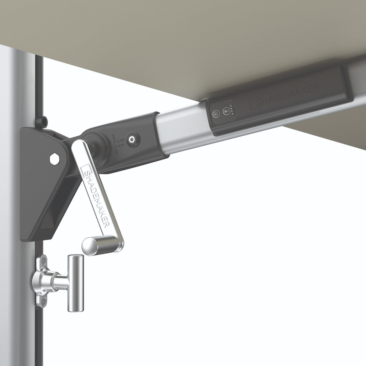 Shademaker Solaris LX 10' Square Aluminum Cantilever Patio Umbrella