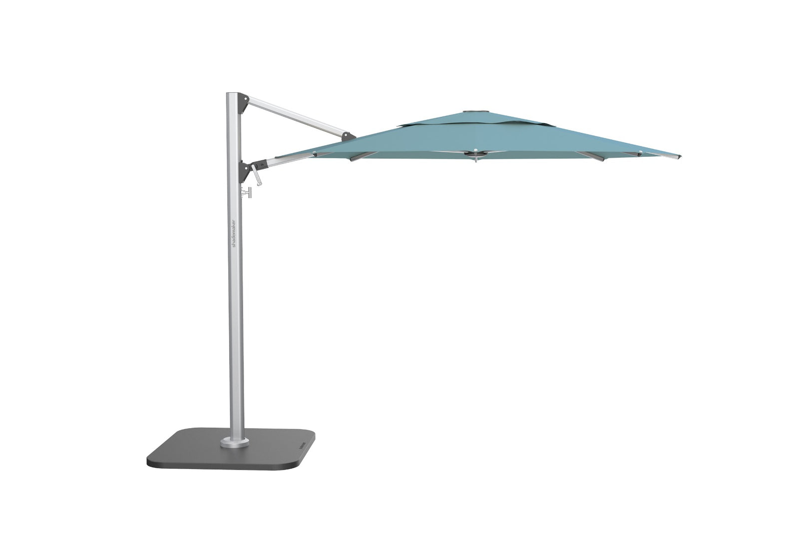9 crank lift patio umbrella Shademaker Solaris 9' Square Crank Lift Offset Patio Umbrella (SOL-27S)