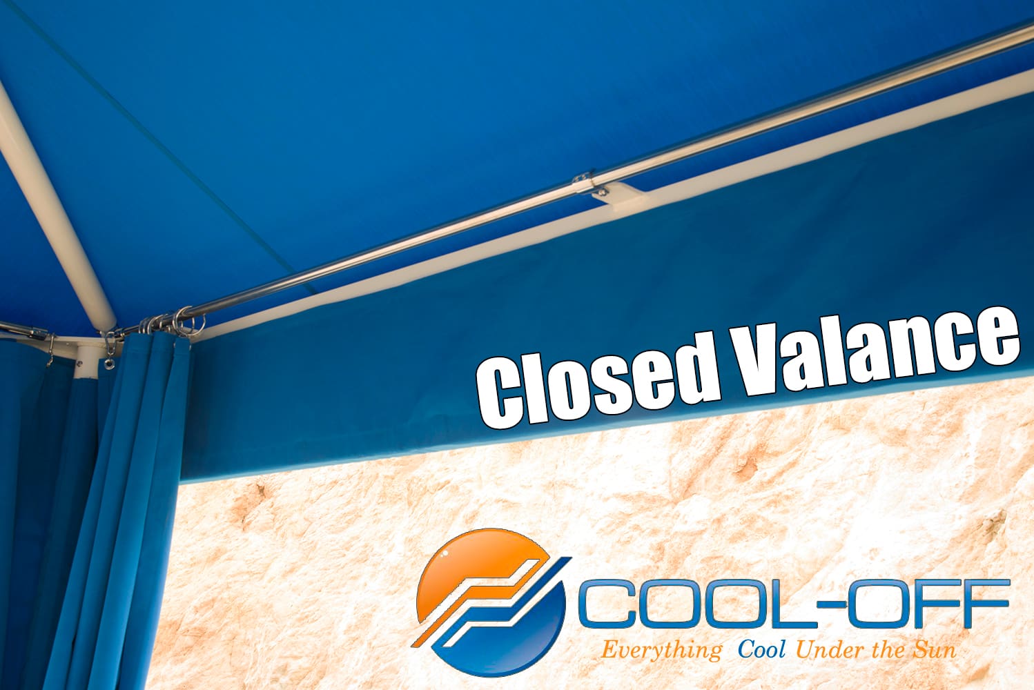 Blue closed valance with 'Closed Valance' text and Cool-Off logo.