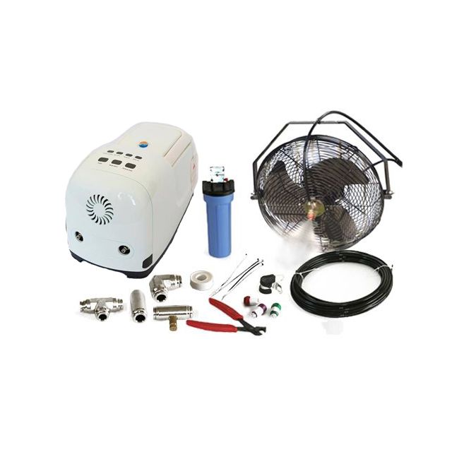 14" High Pressure Misting Fan Kits w/1000 PSI Remote Control Pump 